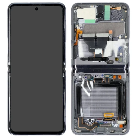 Samsung SM-F707B Galaxy Z Flip 5G LCD Display + Touchscreen + Frame - GH82- 27356A/GH82-27359A - Grey