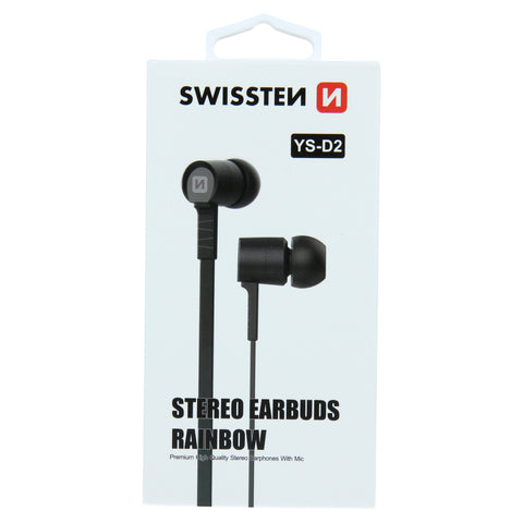 Swissten YS-D2 Earphones - 51106000 - 3.5mm Jack - Black