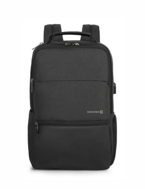 Swissten Smart Laptop Bag - 55010100 - For laptop up to 15.6''  - Black