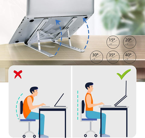 Swissten Foldable Aluminium Stand For Laptop / Notebook / Tablet - 25007100