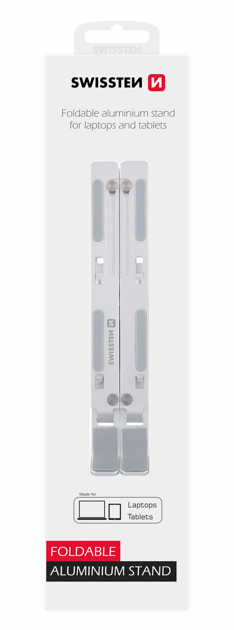 Swissten Foldable Aluminium Stand For Laptop / Notebook / Tablet - 25007100