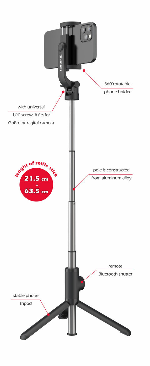 Swissten MagSafe Tripod Selfie Stick - 32000500