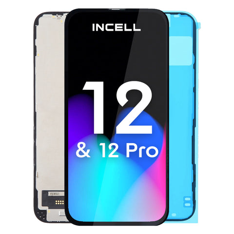 Apple iPhone 12/iPhone 12 Pro LCD Display + Touchscreen - Incell - IC removable - Black