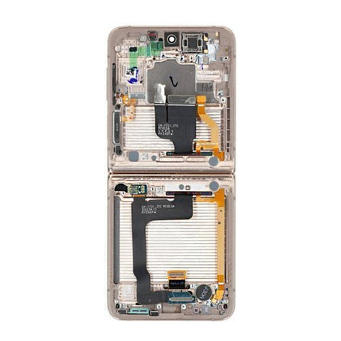 Samsung SM-F721B Galaxy Z Flip 4 LCD Display + Touchscreen + Frame - GH82-29440G/GH82-29441G/GH82-30238G/GH82-30239G - (Self-Assembled)  - Gold