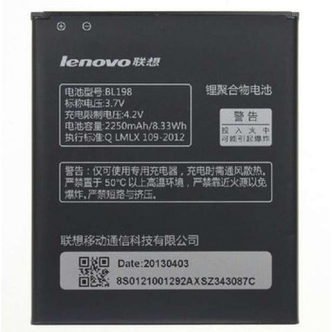 Lenovo A850/S880/IdeaPhone K860/S890/A830 Battery BL198 - 2250 mAh