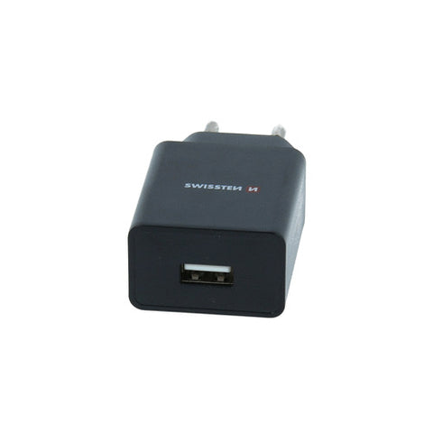 Swissten 1A Travel Charger - 22064000 + Type-C USB Cable - Black