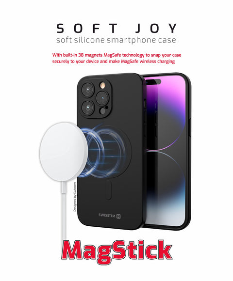 Swissten iPhone 16 Pro Max Soft Joy Magstick Case - 35500124 - For Magsafe Charging - Black