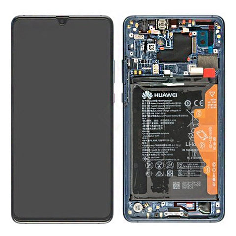 Huawei Mate 20 X (EVR-L29) LCD Display + Touchscreen + Frame Incl. Battery and Parts 02352GBD Blue