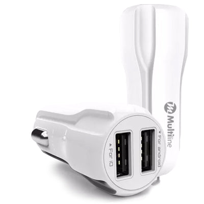 Multiline Auto Lader met Micro USB Kabel Dual USB Poort