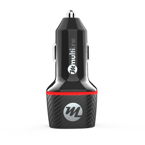 Multiline HyPower 2 Port PD Fast Car Charger 30W - USB A + USB C - MW80Q