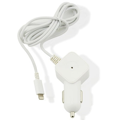 muvit Car Charger SQ Apple Lightning 2.4A White