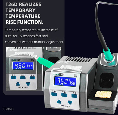 Sugon T26D Precision Soldering Station - 220V  - Suitable For JBC Soldering Tips