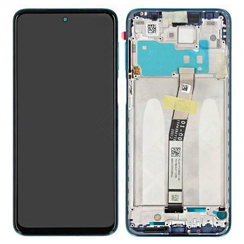 Xiaomi Redmi Note 9S (M2003J6A1G)/Redmi Note 9 Pro (M2003J6B2G)/Redmi Note 9 Pro Max (M2003J6B1I)/Redmi Note 10 Lite (M2002F4LG)/Poco M2 Pro (M2003J6CI) LCD Display + Touchscreen + Frame - 560003J6A100 - Blue