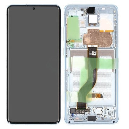 Samsung G985F Galaxy S20 Plus/G986F Galaxy S20 Plus 5G LCD Display + Touchscreen + Frame GH82-22134D/GH82-22145D Cloud Blue