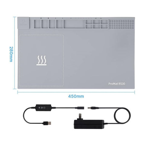 Refox RS30 ESD Repair Heating Mat - Grey