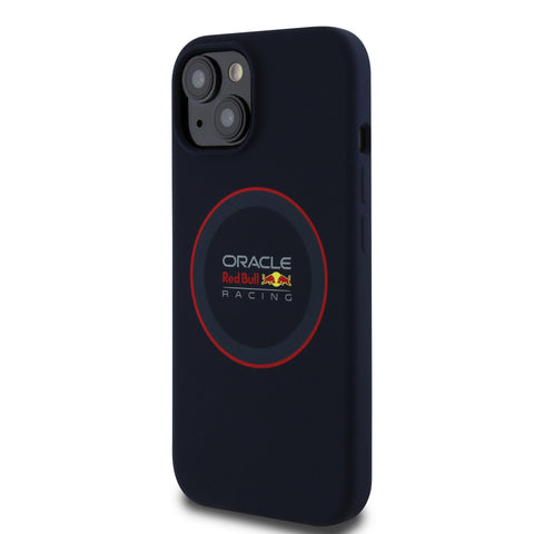 Red Bull iPhone 16 Pro MagSafe Liquid Silicon Case With Ring - 3666339368760 - Navy