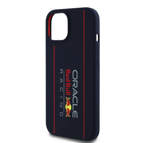 Red Bull iPhone 15 Pro MagSafe Liquid Silicon Case With Vertical Logo - 3666339369262 - Navy