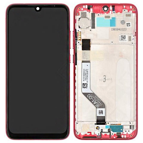 Xiaomi Redmi Note 7 (M1901F7G)/Redmi Note 7 Pro (M1901F7S) LCD Display + Touchscreen + Frame - 5609100030C7/560910008033 - Red