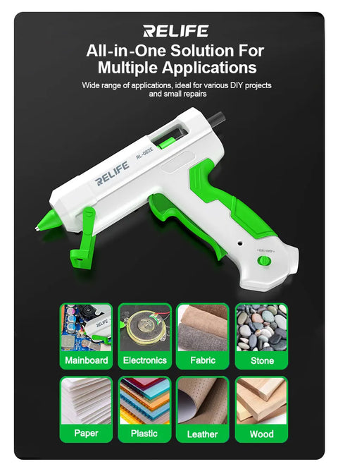 Relife Hot Melt Glue Gun - RL-062E - With Hot Melt Glue Stick (10pcs)