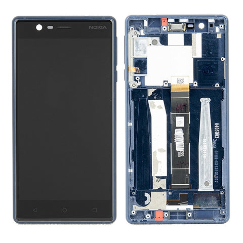 Nokia 3 (TA-1032) LCD Display + Touchscreen + Frame 20NE1LW0003 Blue