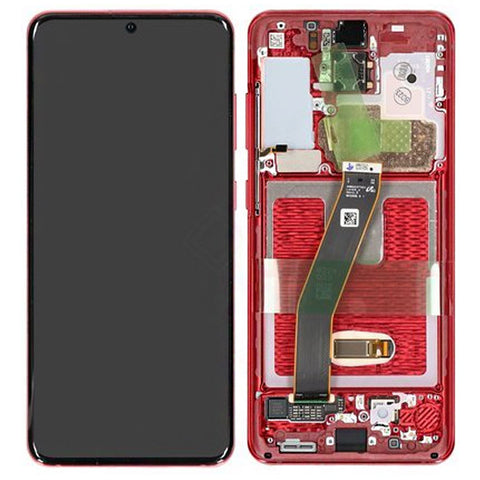 Samsung G980F Galaxy S20/G981F Galaxy S20 5G LCD Display + Touchscreen + Frame GH82-22123E Red
