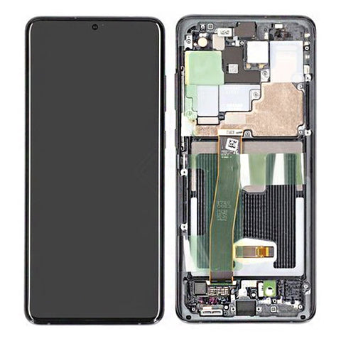 Samsung G988F Galaxy S20 Ultra 5G LCD Display + Touchscreen + Frame GH82-22327A/GH82-22271A Cosmic Black