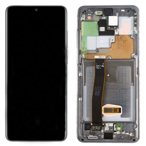 Samsung G988F Galaxy S20 Ultra 5G LCD Display + Touchscreen + Frame GH82-22327B/GH82-22271B Cosmic Grey