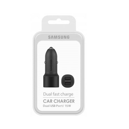 Samsung Dual Fast Charge Car Charger (15W) EP-L1100NBEGWW - Black