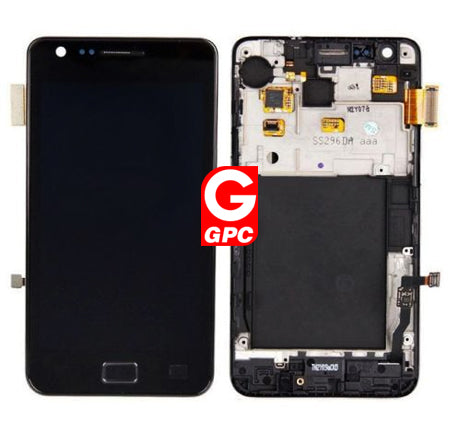 Samsung i9105 Galaxy S2 Plus LCD Display + Touchscreen + Frame Blue