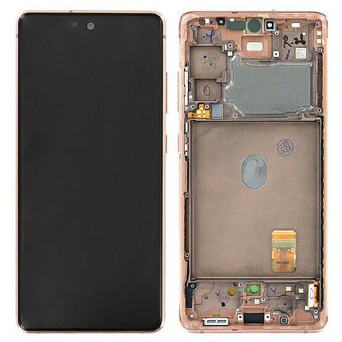 Samsung SM-G780F Galaxy S20 Fan Edition 4G/SM-G781B Galaxy S20 Fan Edition 5G LCD Display + Touchscreen + Frame - GH82-24220F/GH82-24219F/GH82-24214F/GH82-24215F/GH82-29056F/GH82-31320F/GH82-31321F/GH82-29057F - Orange