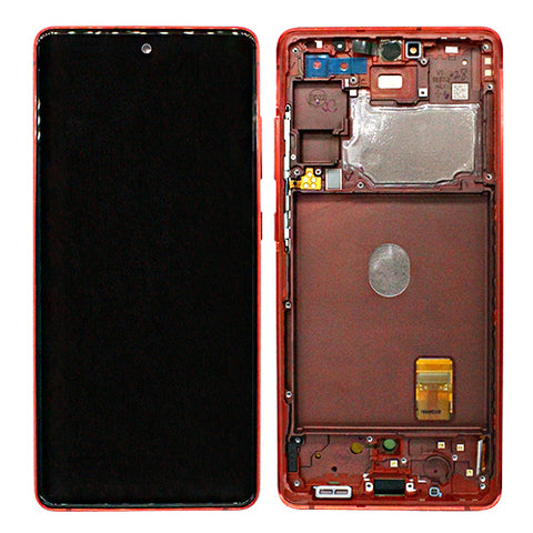 Samsung SM-G780F Galaxy S20 Fan Edition 4G/SM-G781B Galaxy S20 Fan Edition 5G LCD Display + Touchscreen + Frame - GH82-24220E/GH82-24219E/GH82-24214E/GH82-24215E/GH82-29056E/GH82-31320E/GH82-31321E/GH82-29057E - Red