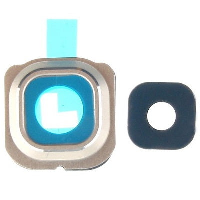 Samsung G920F Galaxy S6/G925F Galaxy S6 Edge Camera lens Frame + Camera Lens Gold
