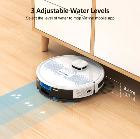 Lubluelu SL60D - LDS9.0 Lidar Navigation Robotic Vacuum Cleaner - Ivory White