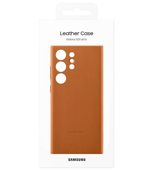 Samsung SM-S918B Galaxy S23 Ultra Leather Cover - EF-VS918LAEGWW - Brown