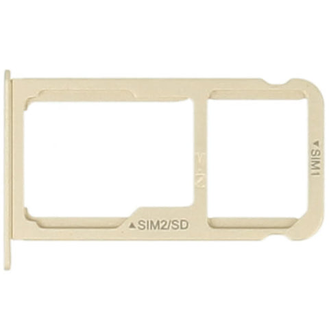 Huawei P9 Plus Simcard holder + Memorycard Holder Gold