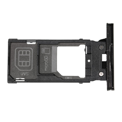 Sony Xperia XZ2 (H8266) Simcard holder + Memorycard Holder (Dual SIM) 1310-5757 Black