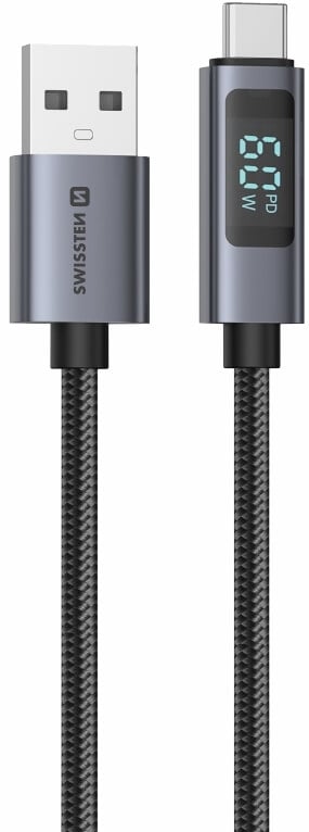 Swissten USB-C Cable With LCD - 71551072 - 1.5 Meter - Black