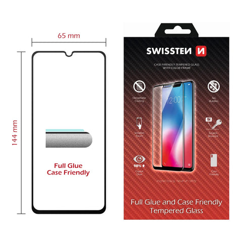 Swissten Samsung Galaxy A55 gehard glas - 54501849 - volledig gelijmd - zwart