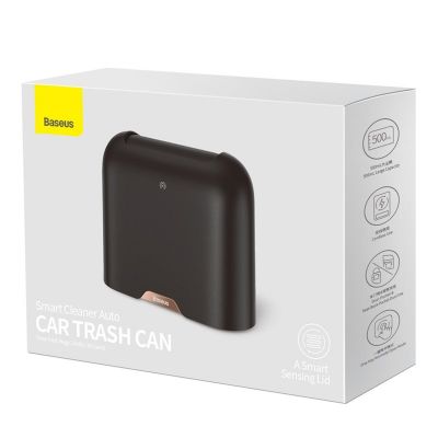 Baseus Car Tool Smart Cleaner Auto Car Trash Can (include Free Trash Bags 2 Rolls/60 pcs Each) Black (CRLJT01-01)