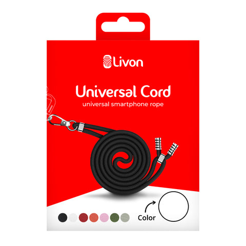 Livon Universal Cord Rope for Smartphones - White