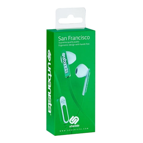 Urbanista San Francisco Earphones with Remote and Mic - Green