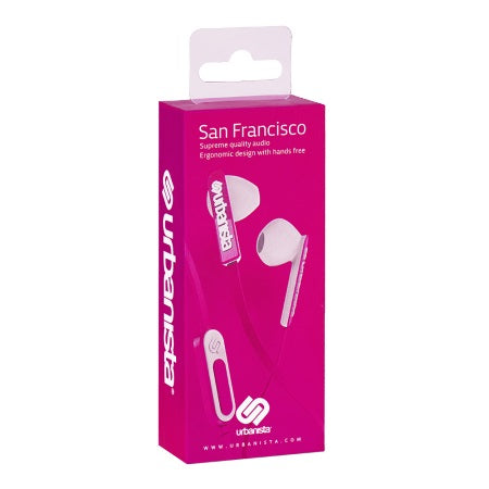 Urbanista San Francisco Earphones with Remote and Mic - Pink