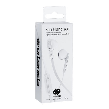 Urbanista San Francisco Earphones with Remote and Mic - White