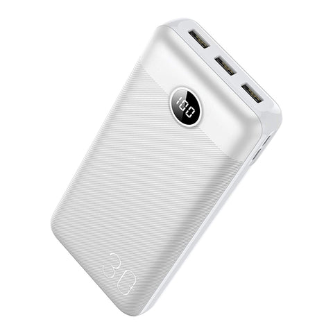 Veger (L30) Fast Charging Powerbank Digital 4-Port - 30.000mAh - Black