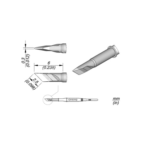 JBC - C115112 Knife Head Flat Soldering Iron Tip