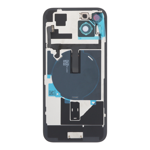 Apple iPhone 15 Plus Backcover Glass - Pulled - Metal Plate + NFC Magsafe Magnets + Wireless Charging Flex / Flash Light Flex - Black