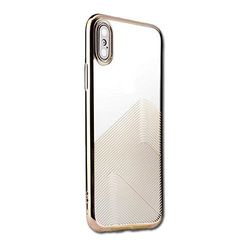 Apple iPhone X - Sulada Platered Svart - Case - Gold