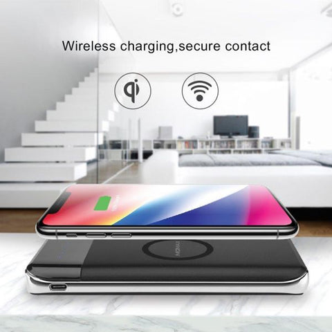 XO Wireless QI Powerbank Charger - 10.000mAh - Bussiness Black