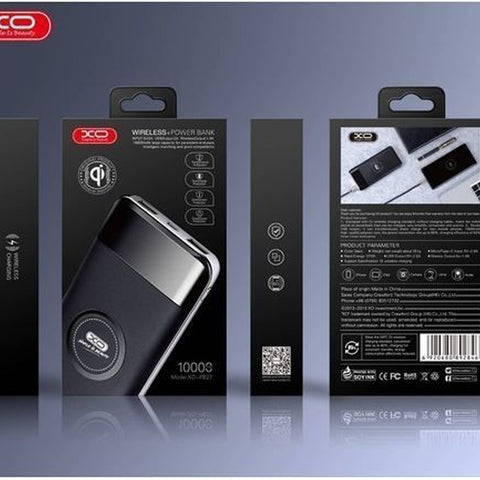 XO Wireless QI Powerbank Charger - 10.000mAh - Bussiness Black