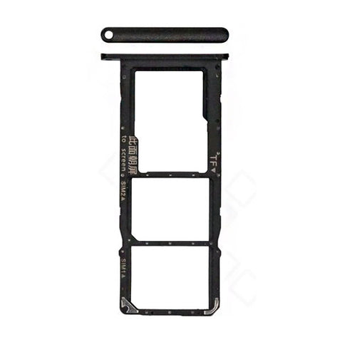 Huawei Y6s (JAT-L29) Simcard holder + Memorycard Holder 51661LEN Black